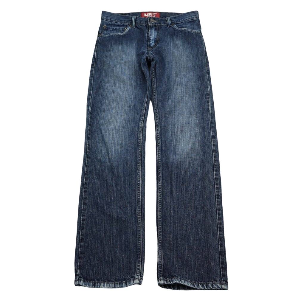 Levis Pants Boys 18 Blue Skinny Button Zip Pocket Cotton Dark Wash Denim Jeans